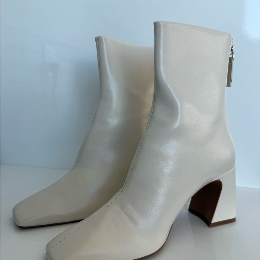 Mango Cream Ankle Boots